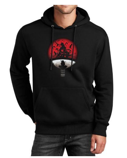 Photo 1 of Itachi Uchiha Red Moon Naruto Unisex Hoodie S/M