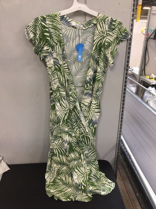 Photo 2 of CUPSHE Ali Tropical Wrap Tie Waist Dress MEDIUM