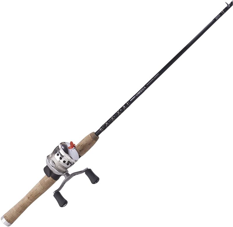 Photo 1 of Zebco Omega Spincast Reel and Fishing Rod Combo, Natural Cork Rod Handle, Instant Anti-Reverse Fishing Reel
