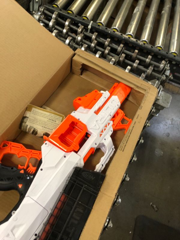 Photo 2 of NERF Ultra Select Fully Motorized Blaster, Fire for Distance or Accuracy, Includes Clips and Darts, Outdoor Games and Toys, Automatic Electric Full Auto Toy Foam Blasters
