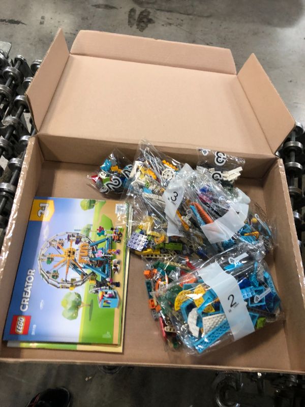 Photo 2 of LEGO Creator 3in1 Ferris Wheel 31119 Building Kit with Rebuildable Toy Bumper Cars, Boat Swing and 5 Minifigures; New 2021 (1,002 Pieces)
