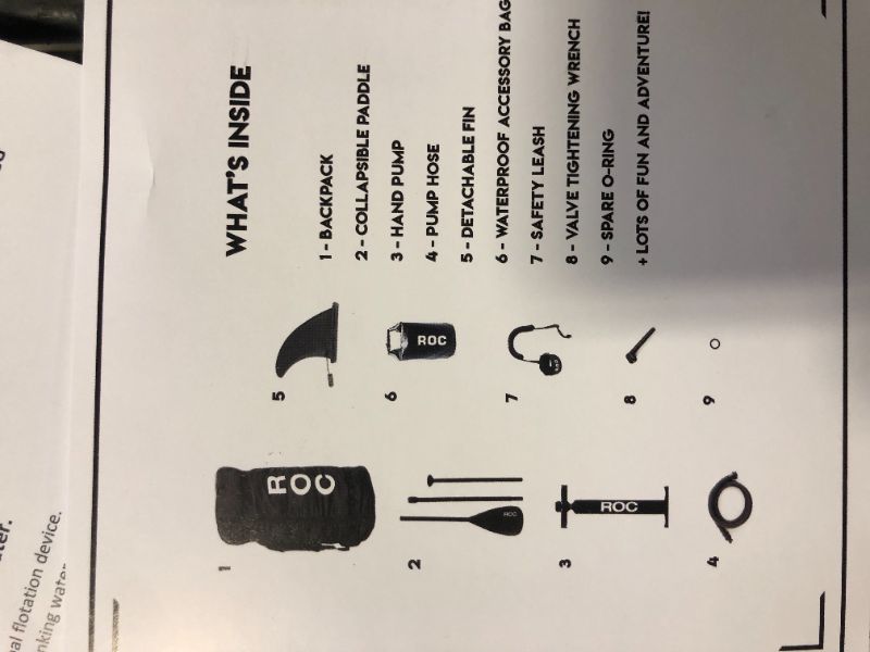 Photo 3 of Roc Inflatable Stand Up Paddle Boards W Free Premium SUP Accessories & Backpack { Non-Slip Deck } Bonus Waterproof Bag, Leash, Paddle and Hand Pump !!! Youth & Adult green 