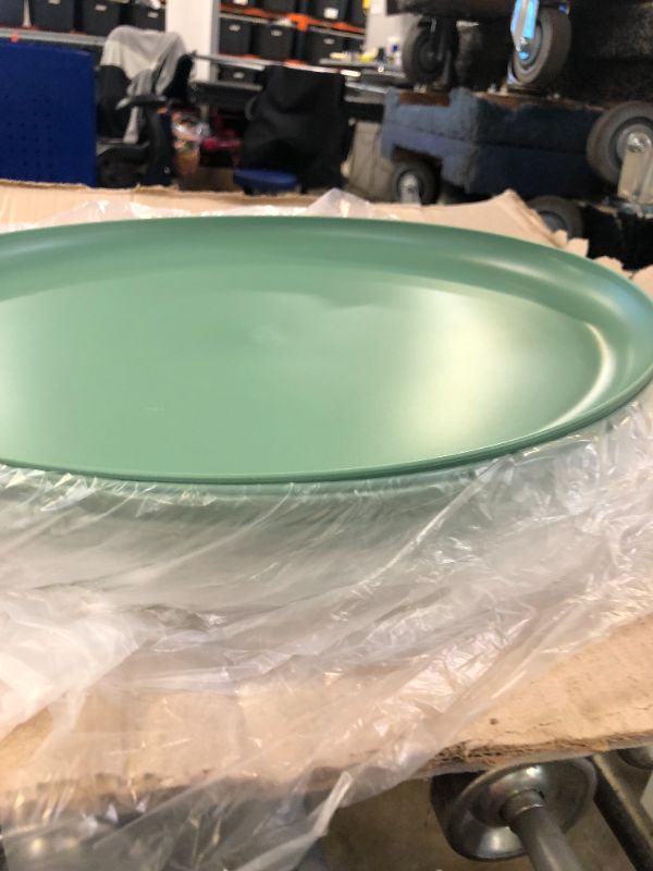 Photo 2 of 6 12" x 15" Plastic Oval Serving Platter Green - Room Essentials

