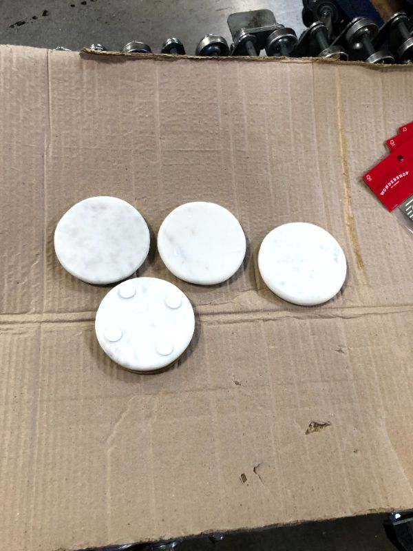 Photo 1 of 4pk Marble Coasters White - Threshold

