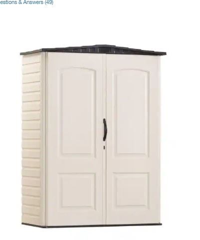 Photo 1 of 2 ft. 4 in. x 4 ft. 8 in. Small Vertical Resin Storage Shed
