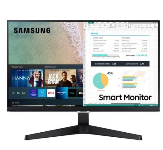 Photo 1 of Samsung - AM500 Series 24" IPS LED FHD Smart Tizen Monitor with Streaming TV - Black
