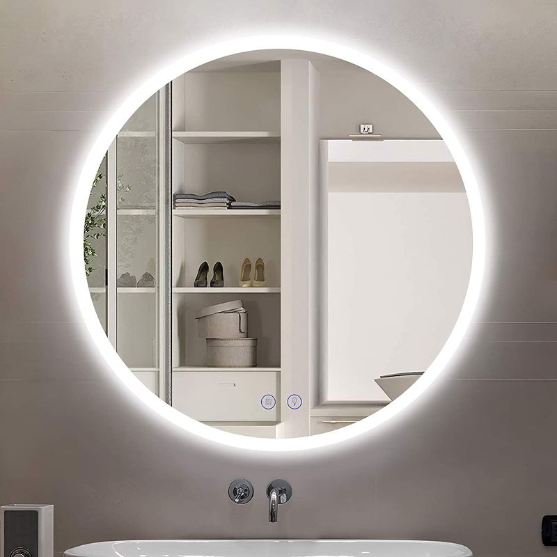 Photo 1 of 24 inch Round Bathroom Led Mirror Circle Backlit