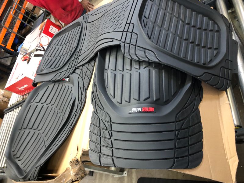 Photo 2 of Motor Trend FlexTough Contour Liners - Deep Dish Heavy Duty Rubber Floor Mats - Black