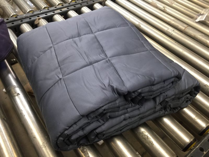 Photo 1 of blue weighted throw blanket 10lb