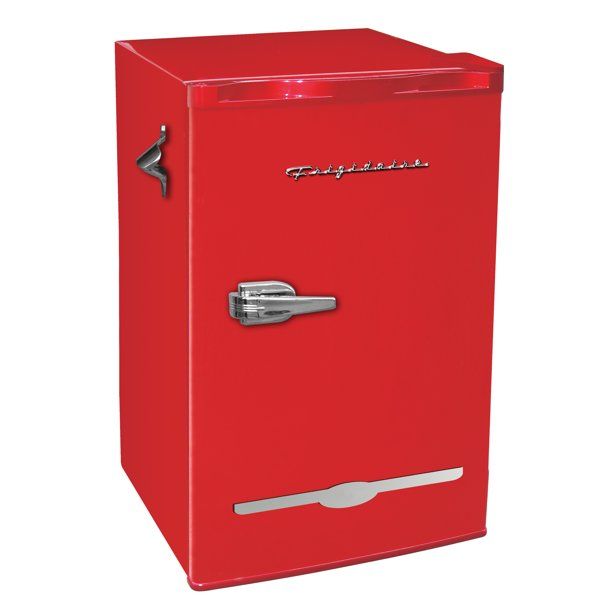 Photo 1 of Frigidaire 3.2 Cu. Ft. Retro Compact Refrigerator with Side Bottle Opener EFR376, Red
** COUPLE DINGS **