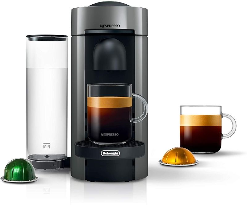 Photo 1 of Nespresso Vertuo Plus Coffee and Espresso Maker by De'Longhi, Grey
(( OPEN BOX ))
** COUPLE SCUFFS AROUND **