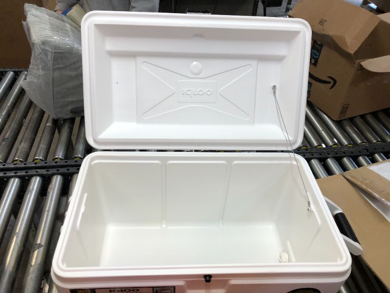 Photo 3 of Igloo 54 Qt Marine Ultra Ice Chest Cooler, White