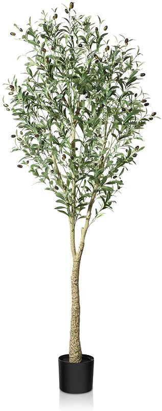 Photo 1 of CROSOFMI Artificial Olive Tree, 5.2FT Fake Olive Plant in Pot, Tall Faux Plant,Potted Faux Topiary Silk Tree for Indoor Entryway Decor Outdoor Home Office Gift
