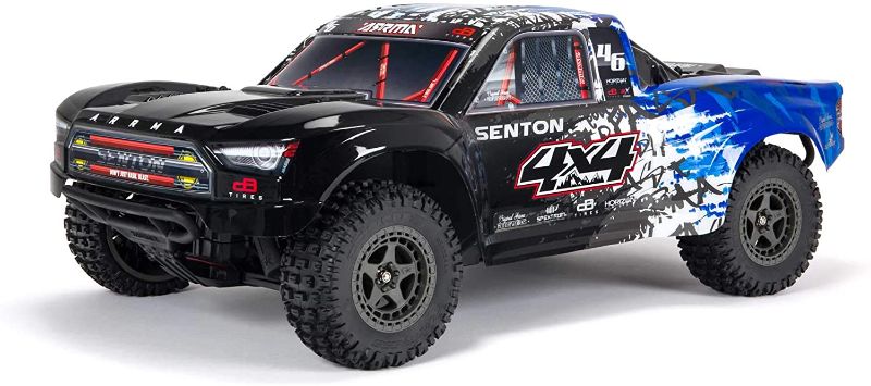 Photo 1 of ARRMA 1/10 SENTON 4X4 V3 3S BLX Brushless Short Course Truck RTR (Transmitter and Receiver Included, Batteries and Charger Required ), Blue, ARA4303V3T1
