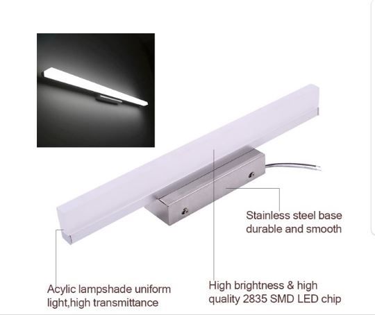 Photo 1 of 47inch Adjustable Bathroom Vanity Light LED Wall Light Bar Over the Mirror
