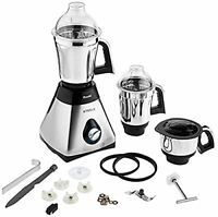 Photo 1 of Preethi Steele 3-Jar Mixer Grinder 550-Watt Silver
