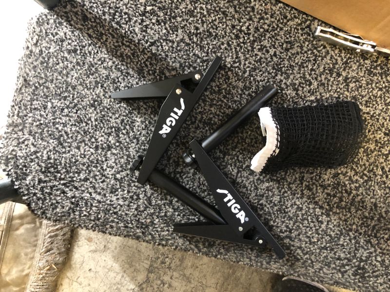 Photo 1 of STIGA Advantage Professional Table Tennis Tables - Competition Indoor Design with Net & Post - 10 Minute Easy Assembly Ping-Pong Table with Single Player Playback and Compact Storage
