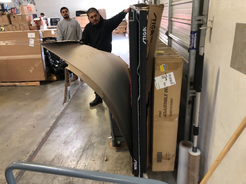 Photo 1 of STIGA Advantage Professional Table Tennis Tables - Competition Indoor Design with Net & Post - 10 Minute Easy Assembly Ping-Pong Table with Single Player Playback and Compact Storage
