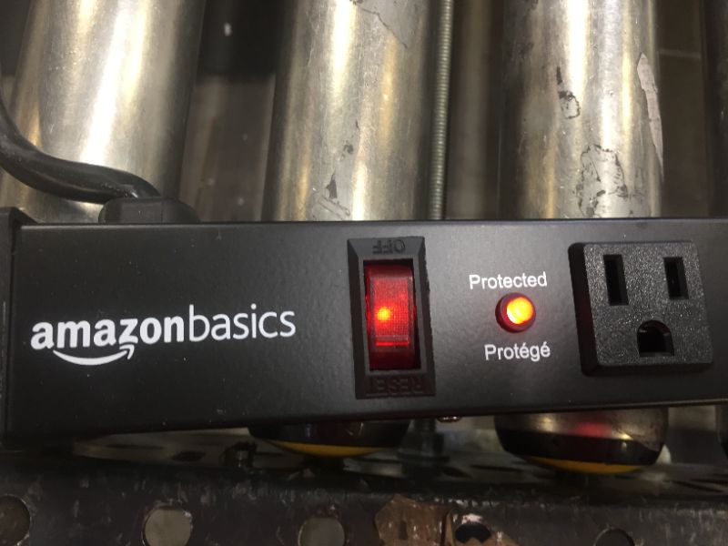 Photo 4 of Amazonbasics Heavy Duty Metal Surge Protector Power Strip With Mounting Brack