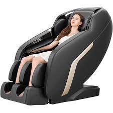 Photo 1 of FUKILA 2021 Newest Zero Gravity Shiatsu Massage Chair, Full Body and Recliner, Bluetooth Speaker, Anion, Thai Stretch, USB Charing, Heating and Foot Roller, Black

