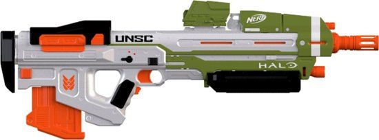 Photo 1 of Nerf Halo MA40 Motorized Blaster, Removable 10-Dart Clip, 10 Darts