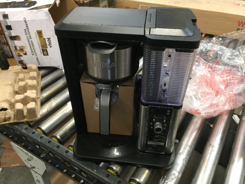 Photo 1 of Ninja CM401 Specialty 10-Cup Coffee Maker, with 4 Brew Styles for Ground Coffee, Built-in Water Reservoir, Fold-Away Frother & Glass Carafe, Black
