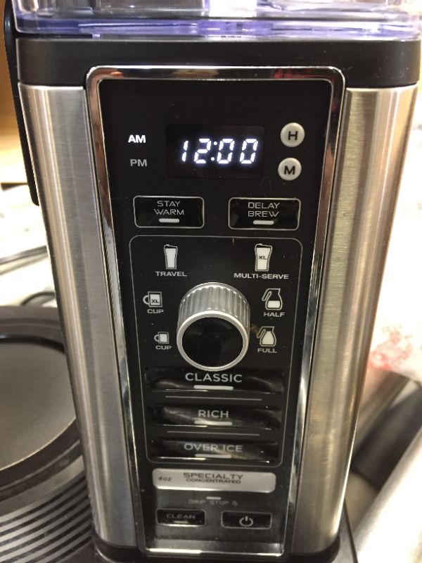 Photo 1 of Ninja CM401 Specialty 10-Cup Coffee Maker, with 4 Brew Styles for Ground Coffee, Built-in Water Reservoir, Fold-Away Frother & Glass Carafe, Black
