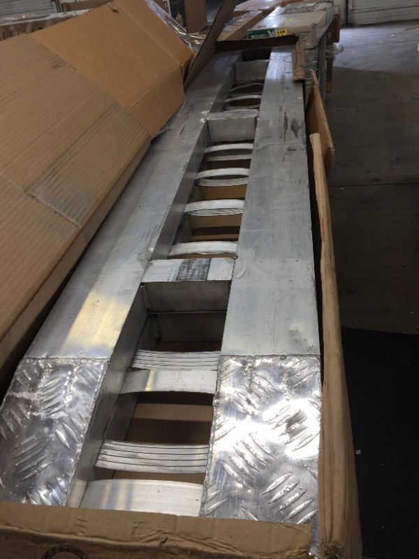 Photo 3 of 94x15x2.75inch Aluminum Ramps 5000lbs Car Trailer Truck 1 Pair Ramps
---SHOWS SIGNS OF OBVIOUS USE---MINOR SCUFFS AND DAMAGE 