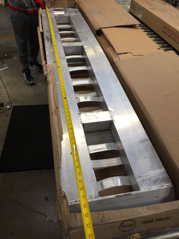 Photo 9 of 94x15x2.75inch Aluminum Ramps 5000lbs Car Trailer Truck 1 Pair Ramps
---SHOWS SIGNS OF OBVIOUS USE---MINOR SCUFFS AND DAMAGE 