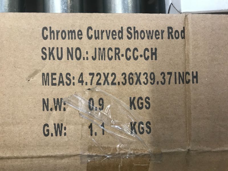 Photo 2 of chrome curved shower rod