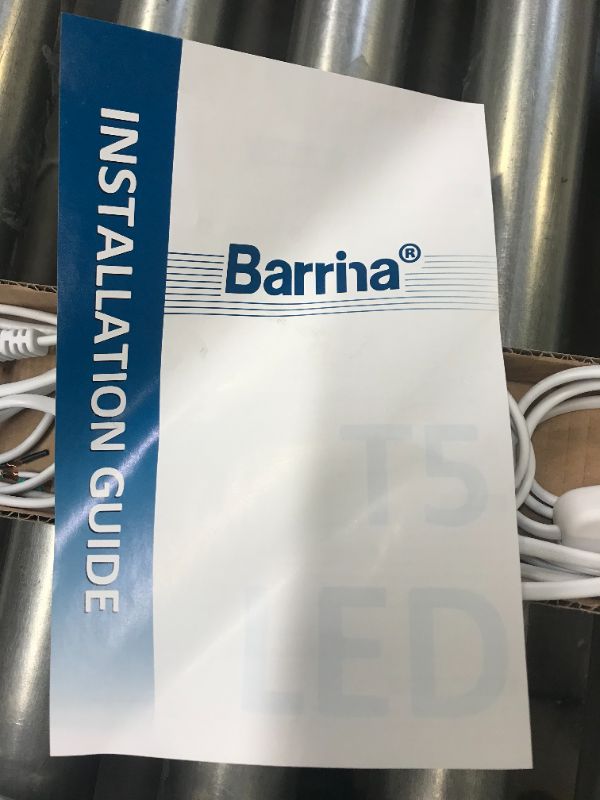 Photo 3 of (Pack of 6) Barrina LED T5 Integrated Single Fixture, 4FT, 2200lm, 6500K (Super Bright White), 20W, Utility Shop Light, Ceiling and Under Cabinet Light, Corded Electric with Built-in ON/Off Switch
