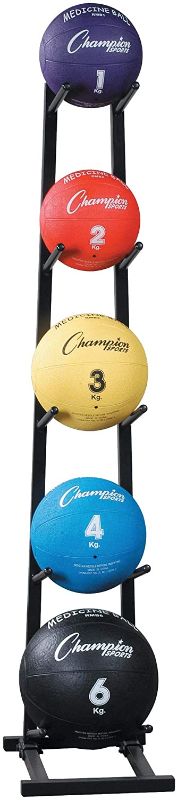 Photo 1 of Champion Sports MBR1 Medicine Ball Tree Black, 14 Inch L X 11 Inch W X 52 Inch H
