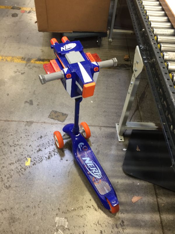 Photo 4 of NERF Elite 3-Wheel Blaster Scooter with Dual Trigger and Rapid Fire Action
