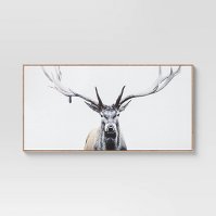 Photo 1 of 47" x 24" Deer Framed Wall Canvas - Threshold™
