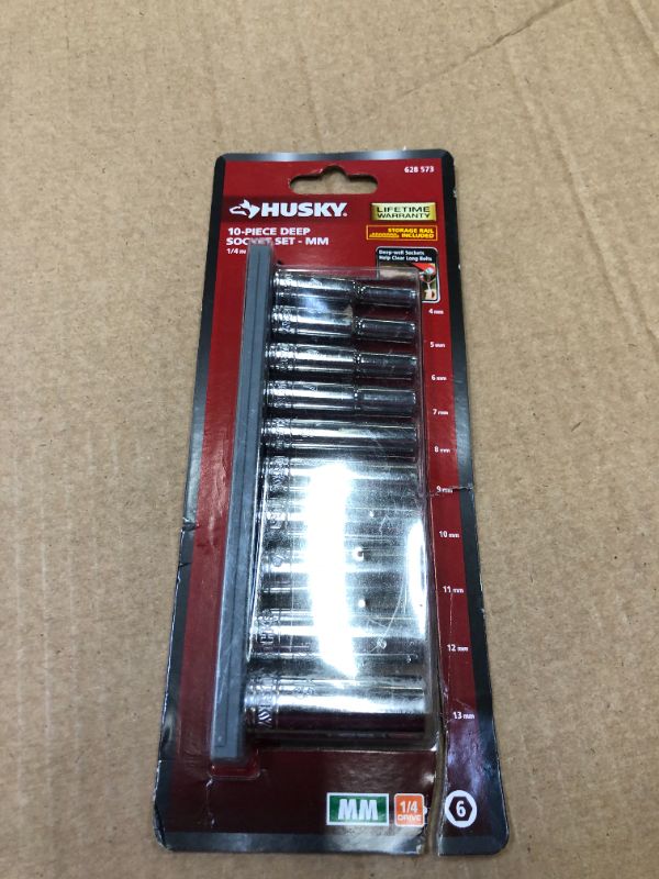 Photo 2 of 1/4 in. Drive Deep Metric Socket Set (10-Piece)
