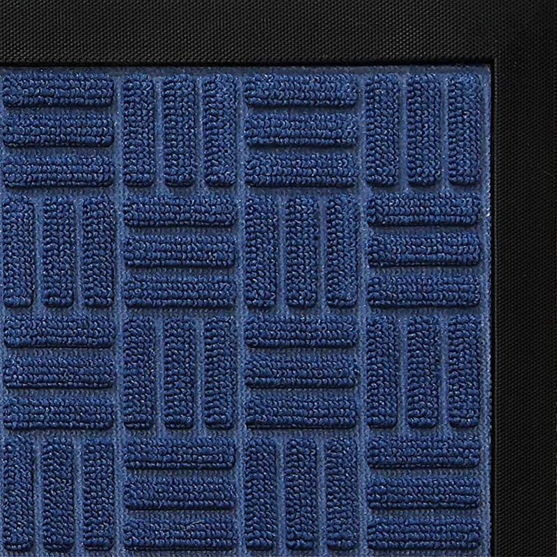 Photo 1 of DEXI Door Mat Front Indoor Outdoor Doormat, Heavy Duty Rubber Outside Floor Rug for Entryway Patio Waterproof Low-Profile (48"x72", Maze Blue)
