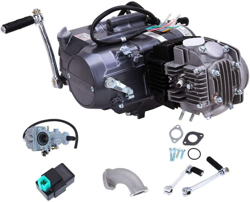 Photo 1 of 125cc Air-Cooled Engine 4 Stroke Motor, Manual Clutch Engine Motorcycle Motor Starter Carb Complete Kit for CRF50F 00-09 11-15 CRF50 Z50/XR50 /XR70 1P52FMI Engine
