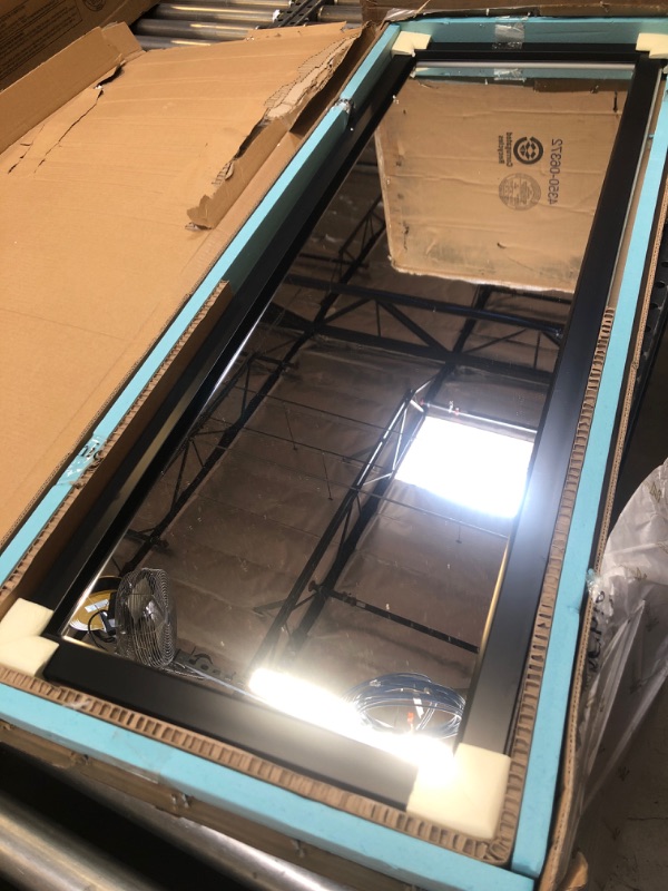 Photo 1 of 43 in. x 16 in. Rectangle Classic Black Hooks Wall Mirror
