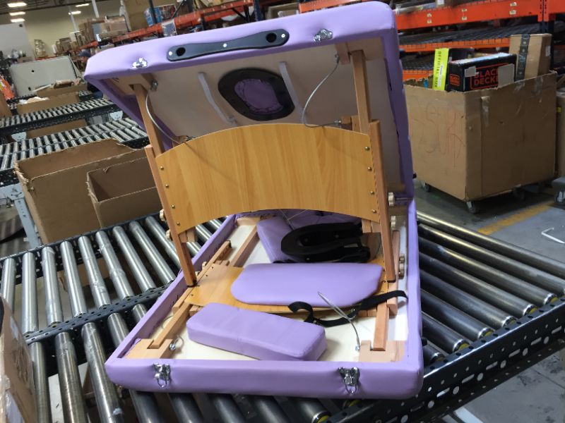 Photo 3 of AmazonCommercial Portable Folding Massage Table with Carrying Case - Lavender
