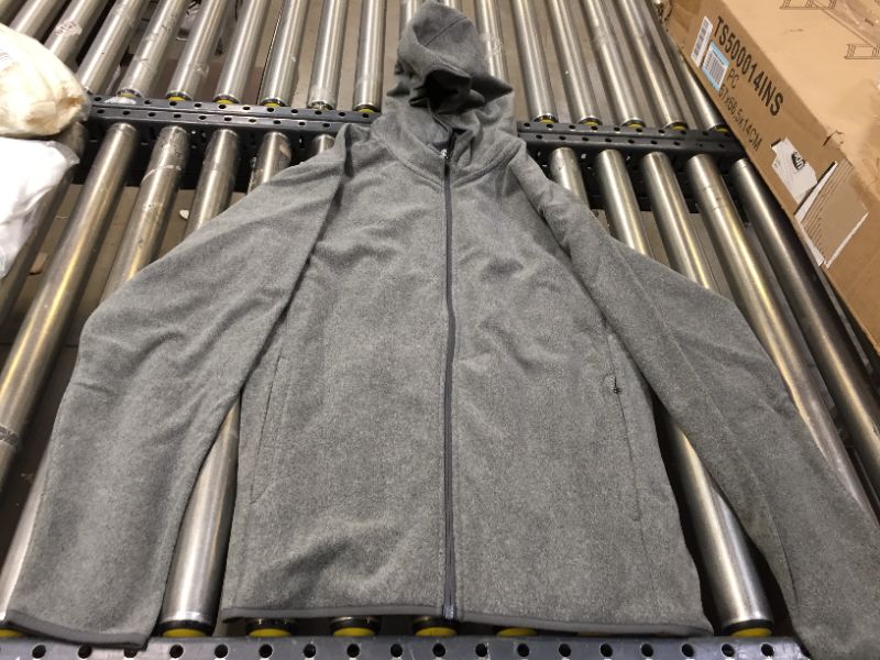 Photo 2 of Amazon Essentials Men's Full-Zip Hooded Polar Fleece Jacket XL
