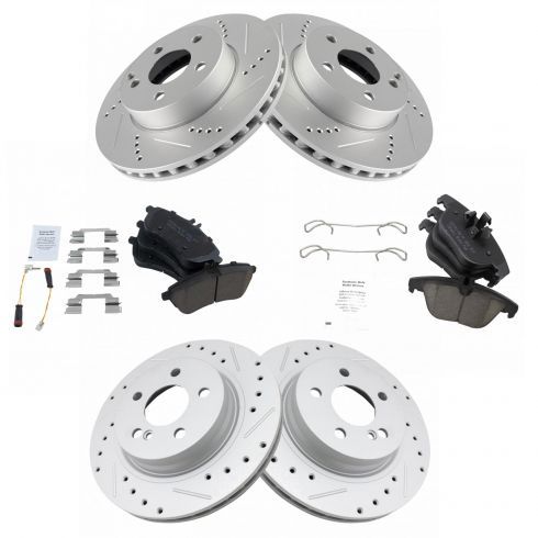 Photo 1 of 2014 MERCEDES-BENZ C250 Front & Rear Ceramic Performance Brake Pad & Rotor Kit BKA12910 (TRQ BRAND)
