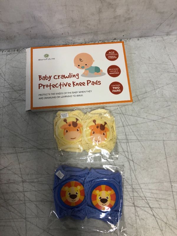 Photo 2 of Baby Knee Pads For Crawling - Knee Pads Baby Adjustable Padded Accessories for Infant to Toddler Boys and Girls - Cute Anti-Slip Protectors for Knees - Registry Must-Haves for Babies - 2 Sets Per Box