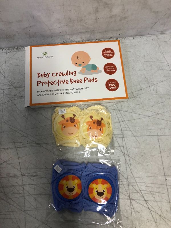 Photo 1 of Baby Knee Pads For Crawling - Knee Pads Baby Adjustable Padded Accessories for Infant to Toddler Boys and Girls - Cute Anti-Slip Protectors for Knees - Registry Must-Haves for Babies - 2 Sets Per Box