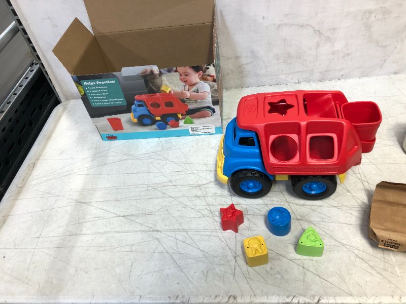 Photo 2 of Green Toys Disney Baby Exclusive Mickey Mouse Dump Truck, Red/Blue - Pretend Play, Motor Skills, Kids Toy Vehicle. No BPA, phthalates, PVC. Dishwasher Safe, Recycled Plastic, Made in USA.