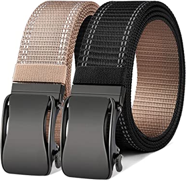 Photo 1 of BULLIANT 
Reversible,BULLIANT Mens Web Nylon Belt for Mens Casual Golf Pants Shirts Jeans,One Rotating for 2 Colors 28"-44"Waist Adjustable