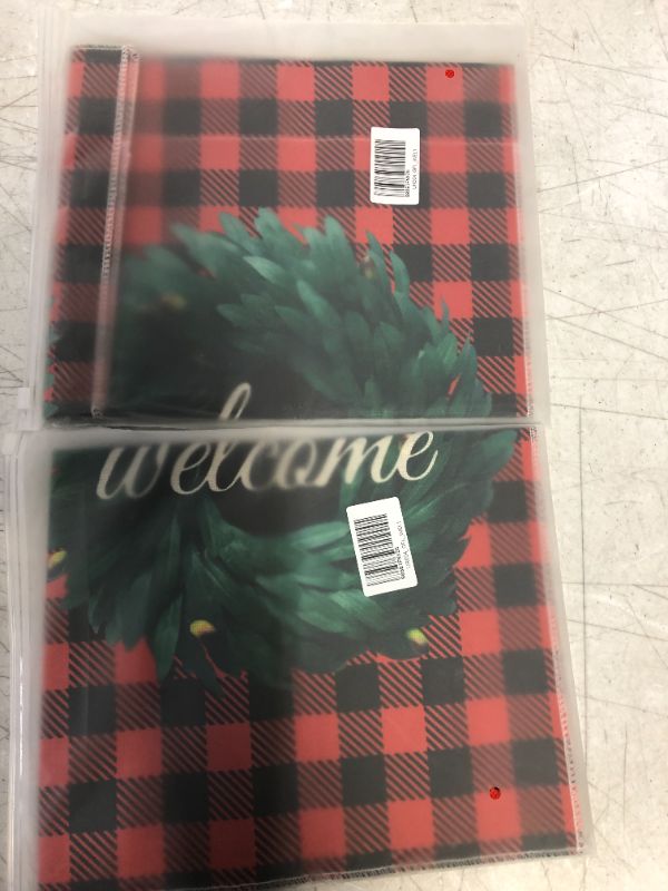 Photo 1 of Christmas decorative welcome flag 2 pack 
