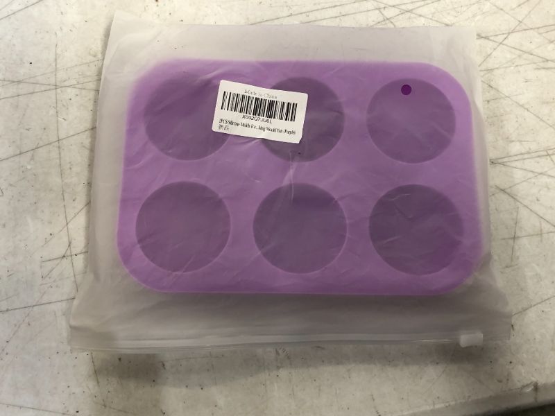 Photo 2 of 2 SET 6 Holes Semi Sphere Silicone Mould For Chocolate, Cake, Jelly, Pudding, Handmade Soap, Round Shape (Small semicircle purple)