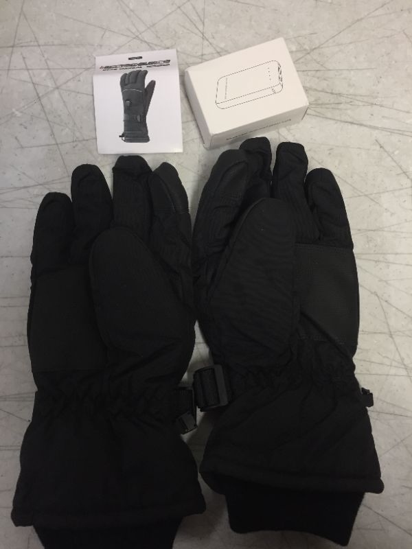 Photo 2 of HEATED BLACK GLOVES APPROX SIZE MEDIUM FOR MEN 
