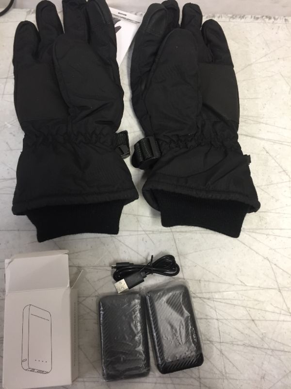 Photo 3 of HEATED BLACK GLOVES APPROX SIZE MEDIUM FOR MEN 