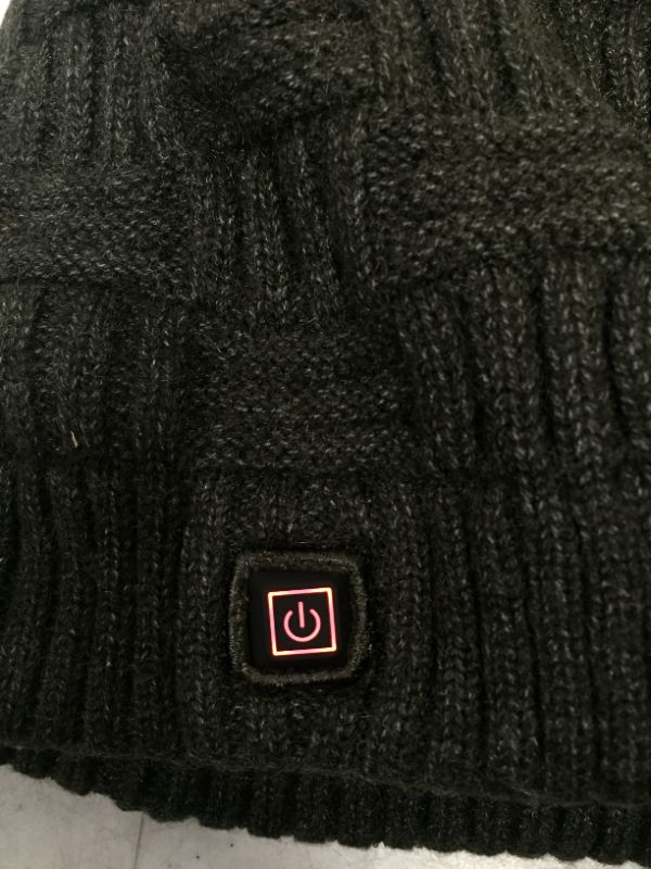 Photo 1 of DARK GREY BEANIE UNISEX HEATING -- MUST CONNECT BATTERY IN ORDER FOR IT TO OPERATE 